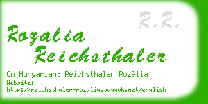 rozalia reichsthaler business card